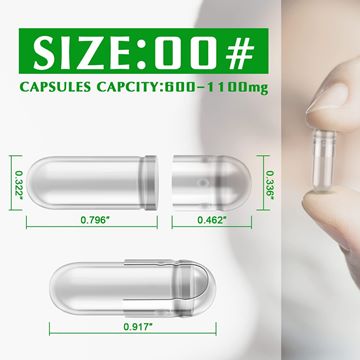 CAPSULAS N°00 HPMC